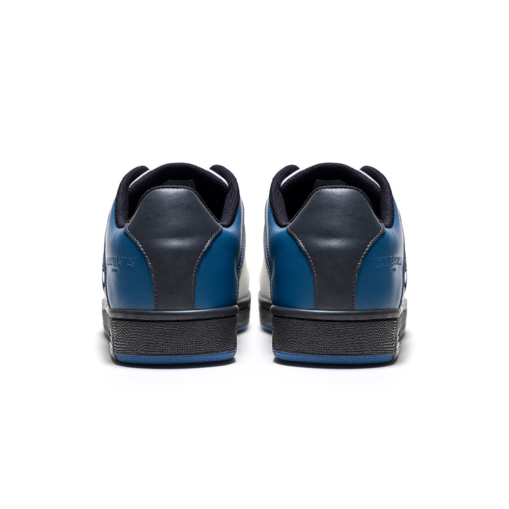 Men's Icon OG White Blue Black Logo Leather Sneakers