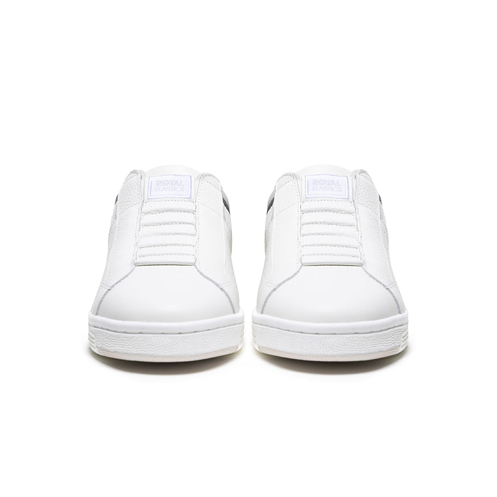 Men's Icon OG White Beige Gray Logo Leather Sneakers