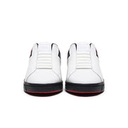 Men's Icon OG White Black Red Logo Leather Sneakers