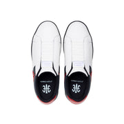 Men's Icon OG White Black Red Logo Leather Sneakers