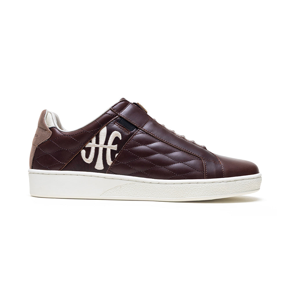 Men's Icon Lux Brown Leather Sneakers 002553-770