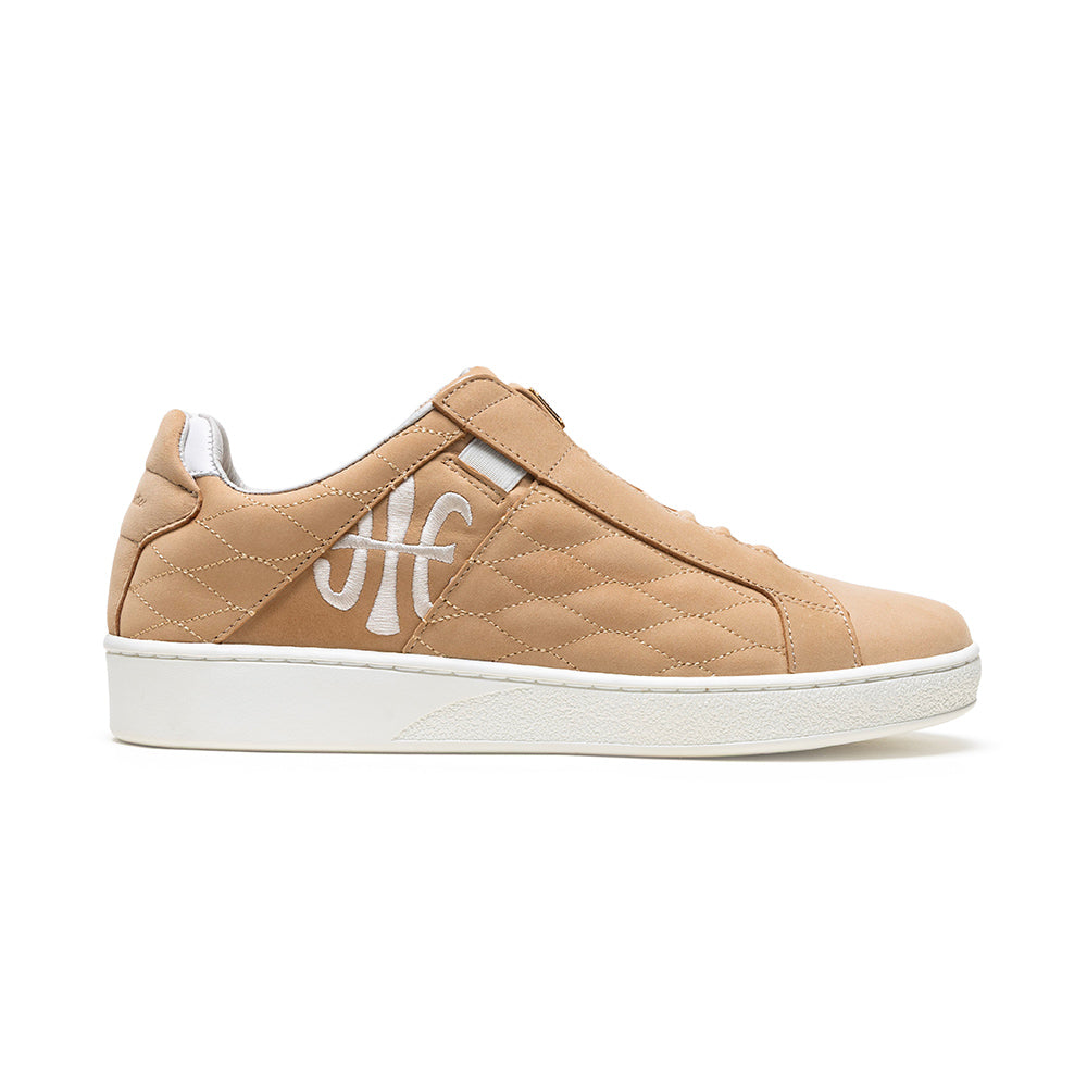 Men's Icon Lux Beige Leather Sneakers 002553-777