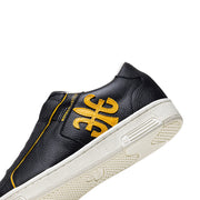 Men's Adelaide Black Yellow Leather Sneakers