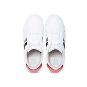 Men's Bishop White Black Red Leather Sneakers