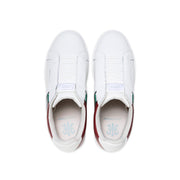 Men's Icon OG White Green Red Logo Leather Sneakers