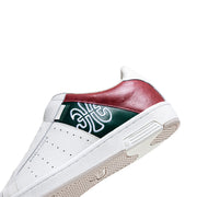 Men's Icon OG White Green Red Logo Leather Sneakers