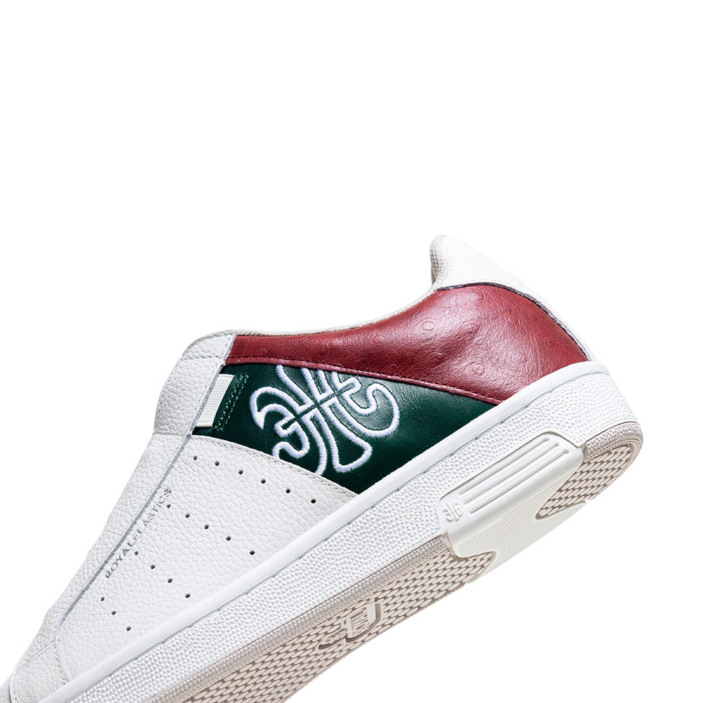 Men's Icon OG White Green Red Logo Leather Sneakers
