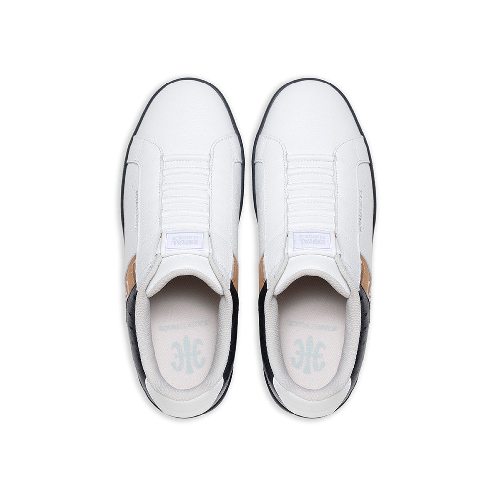 Men's Icon OG White Brown Black Logo Leather Sneakers