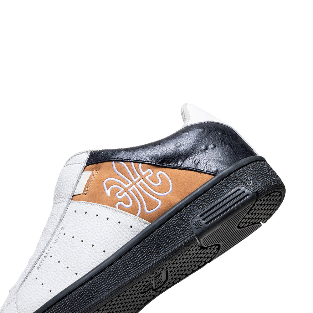 Men's Icon OG White Brown Black Logo Leather Sneakers