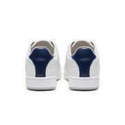 Men's Icon OG White Blue Logo Leather Sneakers
