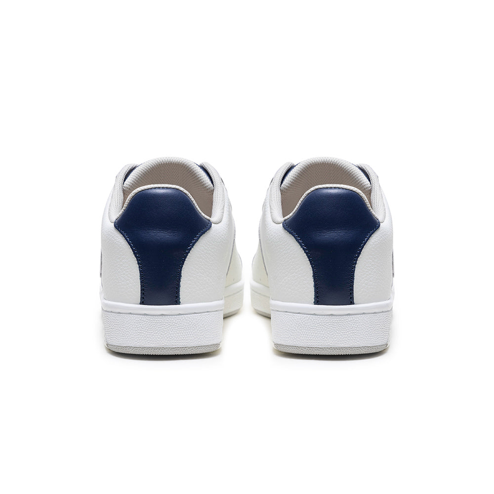 Men's Icon OG White Blue Logo Leather Sneakers