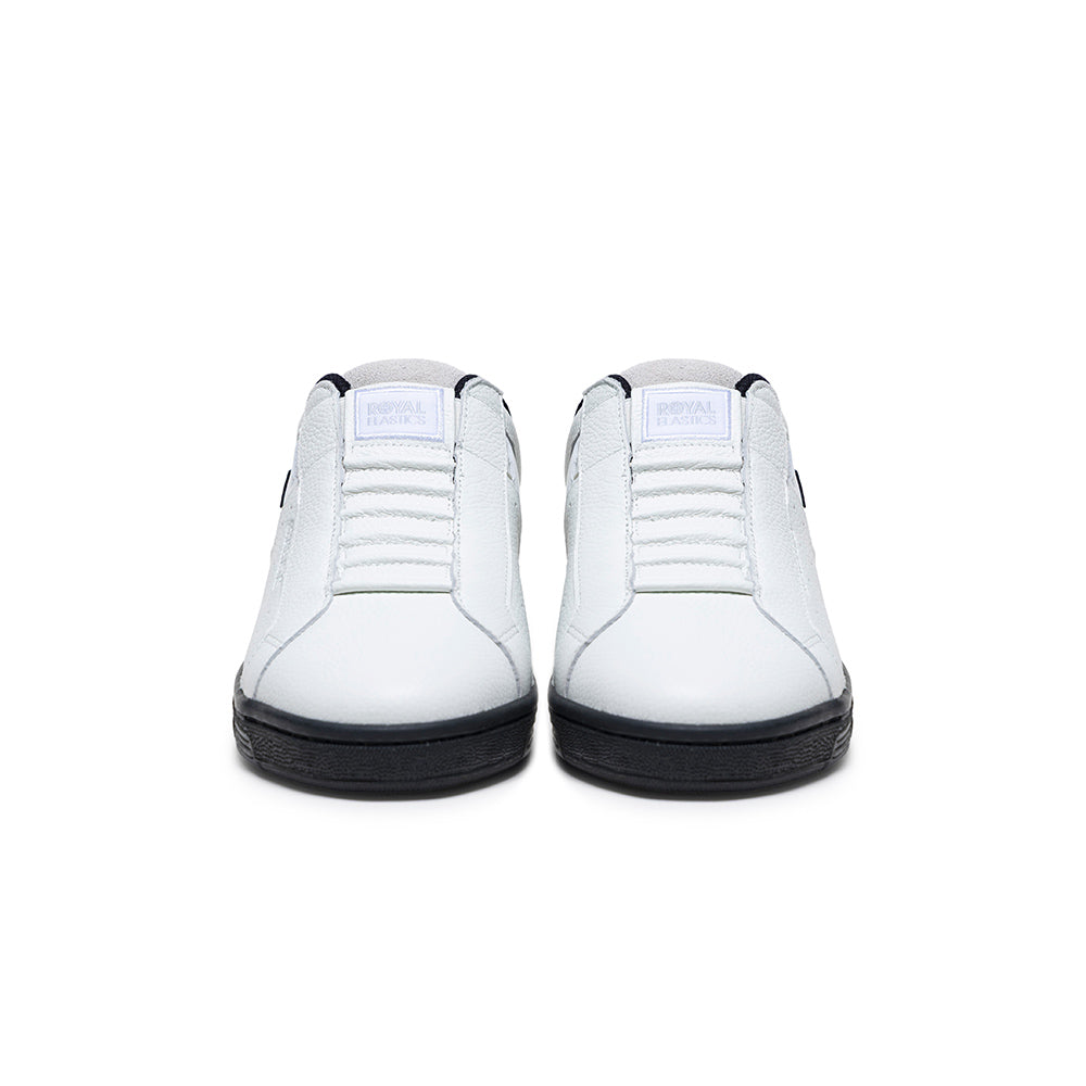 Men's Icon OG White Black Logo Leather Sneakers