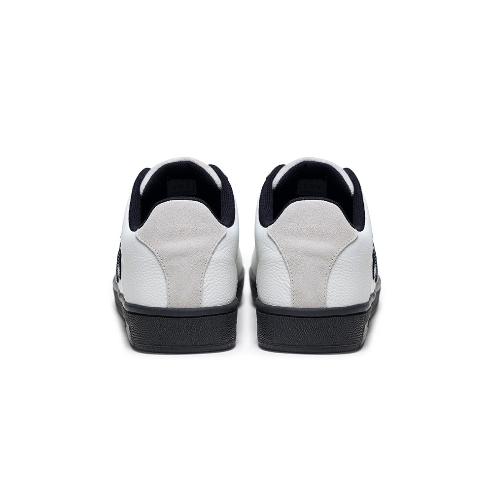Men's Icon OG White Black Logo Leather Sneakers