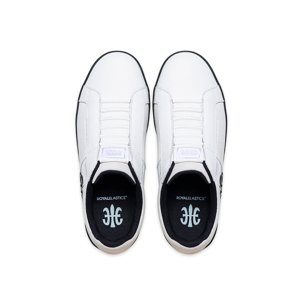 Men's Icon OG White Black Logo Leather Sneakers