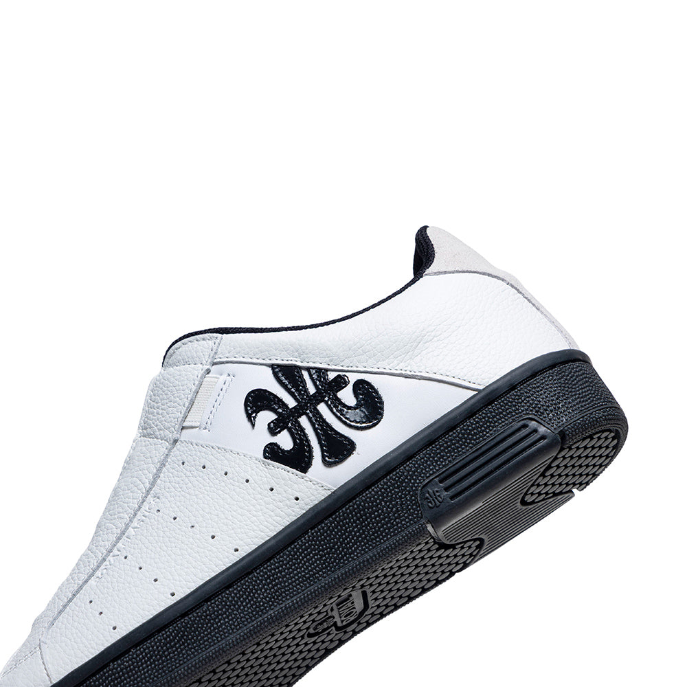 Men's Icon OG White Black Logo Leather Sneakers