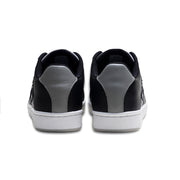 Men's Icon OG Black Gray Logo Leather Sneakers