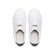 Men's Icon Lux White Black Leather Sneakers