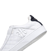 Men's Icon Lux White Black Leather Sneakers