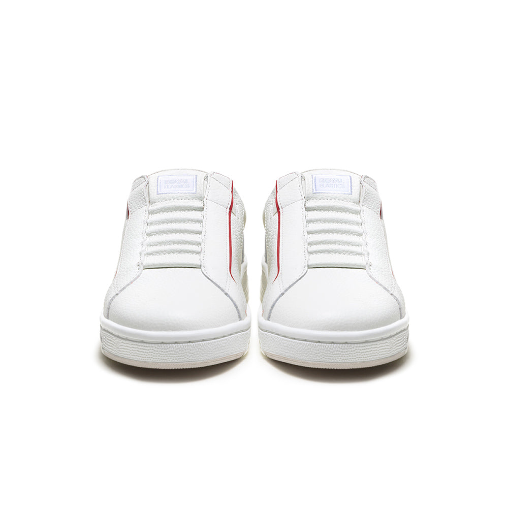 Men's Adelaide White Red Leather Sneakers