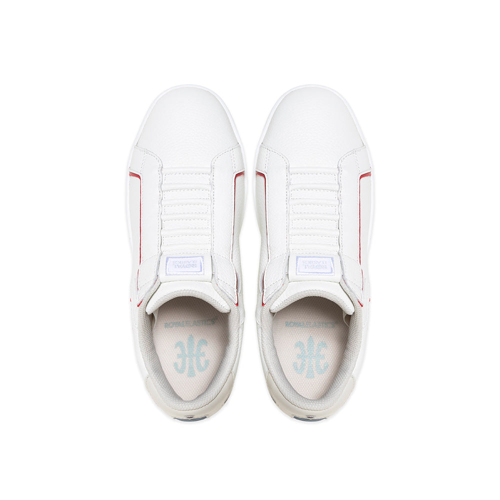 Men's Adelaide White Red Leather Sneakers