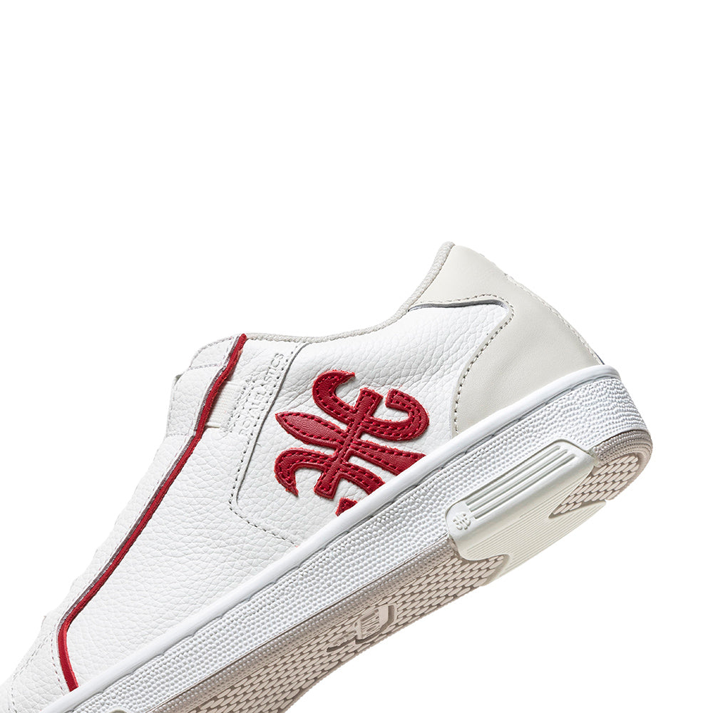 Men's Adelaide White Red Leather Sneakers