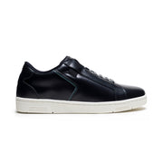 Men's Adelaide Black Green Leather Sneakers