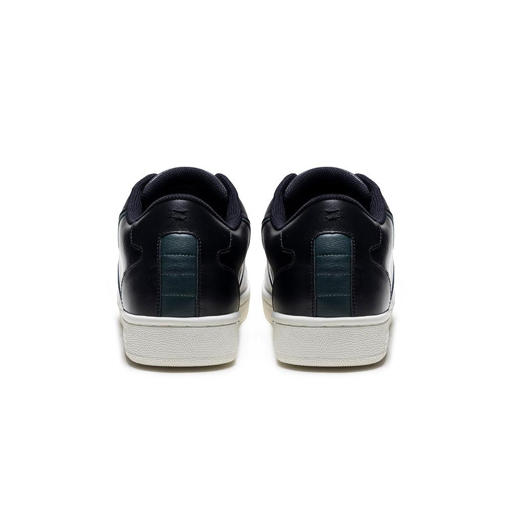 Men's Adelaide Black Green Leather Sneakers