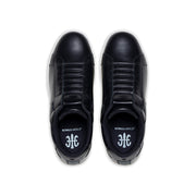 Men's Adelaide Black Green Leather Sneakers