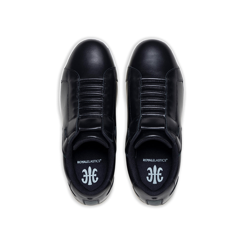 Men's Adelaide Black Green Leather Sneakers