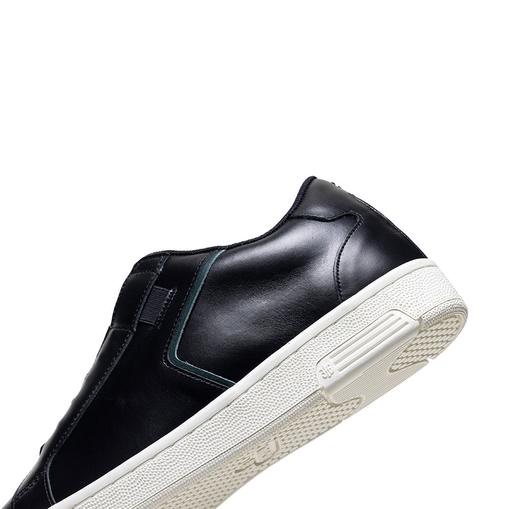 Men's Adelaide Black Green Leather Sneakers