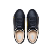 Men's Adelaide Black Yellow Leather Sneakers