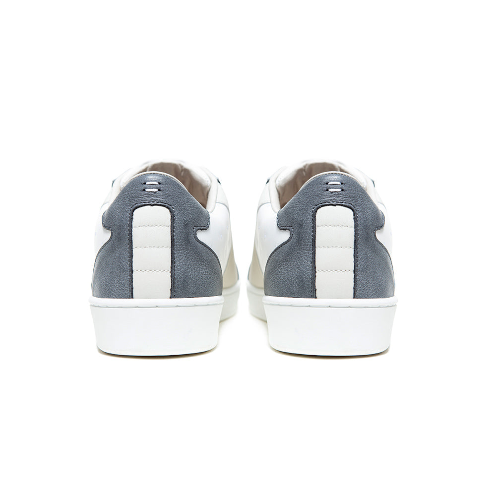 Men's Adelaide Lux White Gray Leather Sneakers