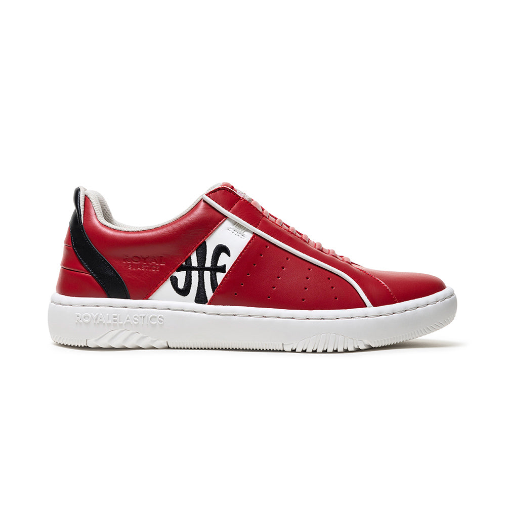 Men's Icon 2.0X Red White Black Leather Sneakers
