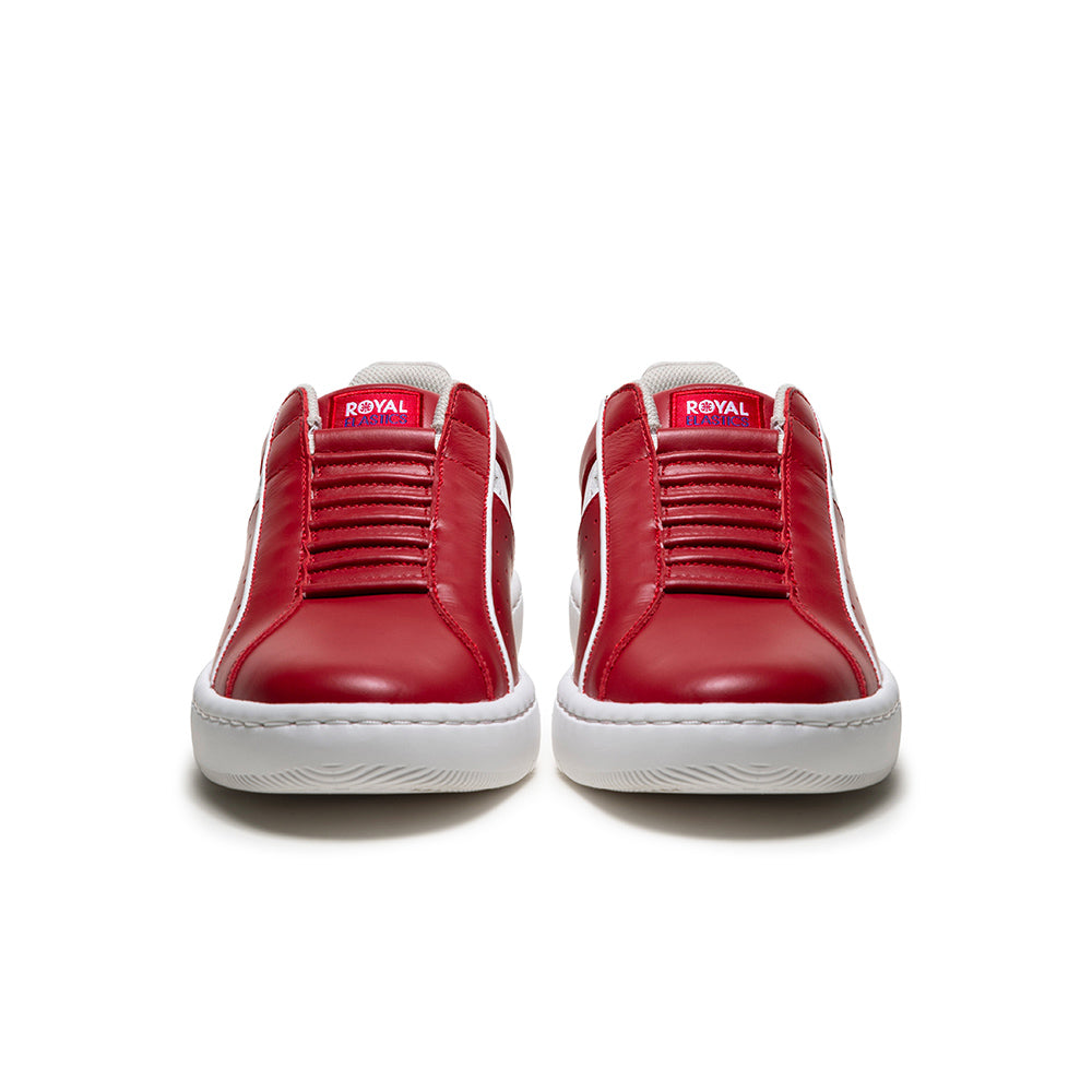 Men's Icon 2.0X Red White Black Leather Sneakers