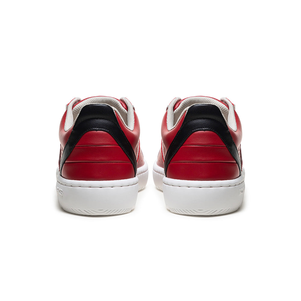 Men's Icon 2.0X Red White Black Leather Sneakers