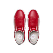 Men's Icon 2.0X Red White Black Leather Sneakers