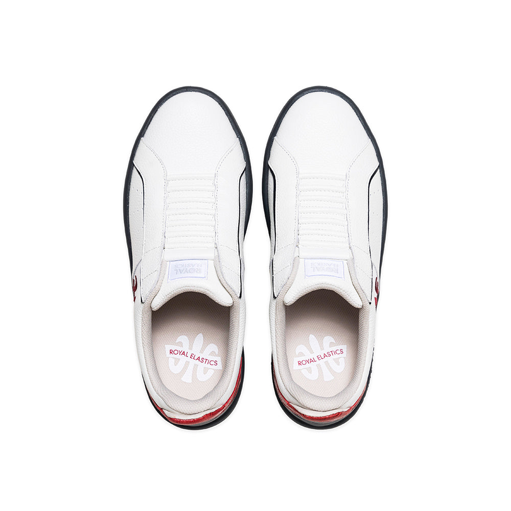 Men's Icon 2.0X White Red Black Leather Sneakers