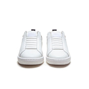Men's Icon 2.0 White Gray Blue Logo Leather Sneakers