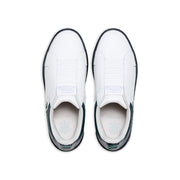 Men's Icon 2.0 White Green Black Logo Leather Sneakers