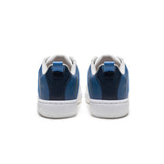 Men's Icon 2.0 White Blue Logo Leather Sneakers