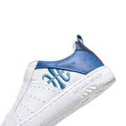 Men's Icon 2.0 White Blue Logo Leather Sneakers
