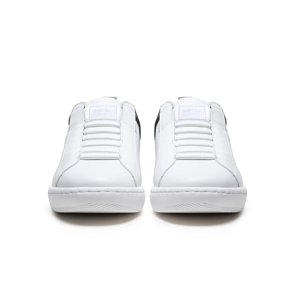 Men's Icon 2.0 White Gray Logo Leather Sneakers