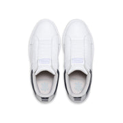 Men's Icon 2.0 White Gray Logo Leather Sneakers