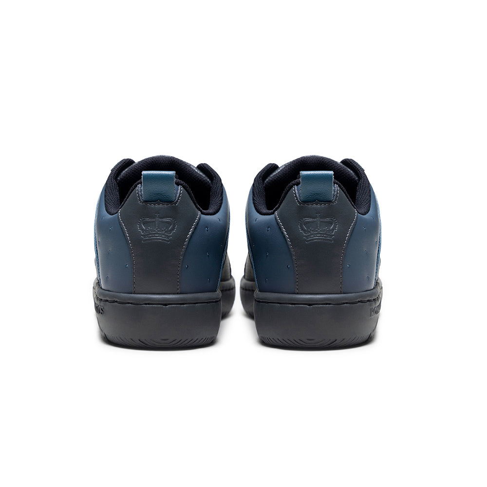 Men's Icon 2.0 Black Blue Logo Leather Sneakers