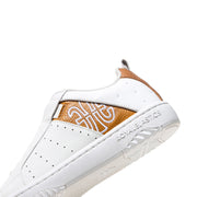 Men's Icon 2.0 White Brown Logo Leather Sneakers