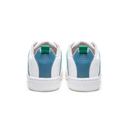 Men's Icon 2.0 White Blue Logo Leather Sneakers