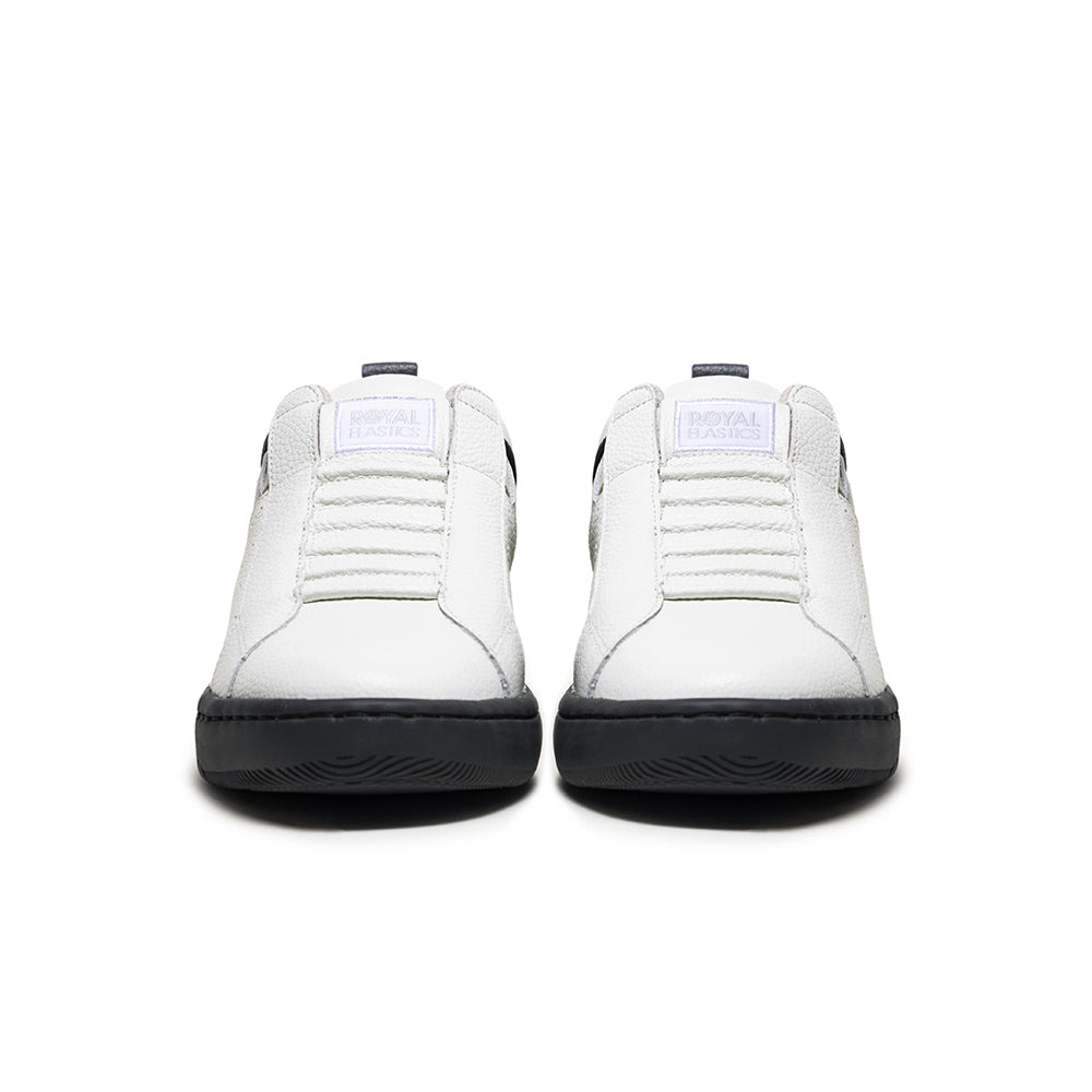 Men's Icon 2.0 White Gray Black Logo Leather Sneakers