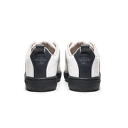 Men's Icon 2.0 White Gray Black Logo Leather Sneakers