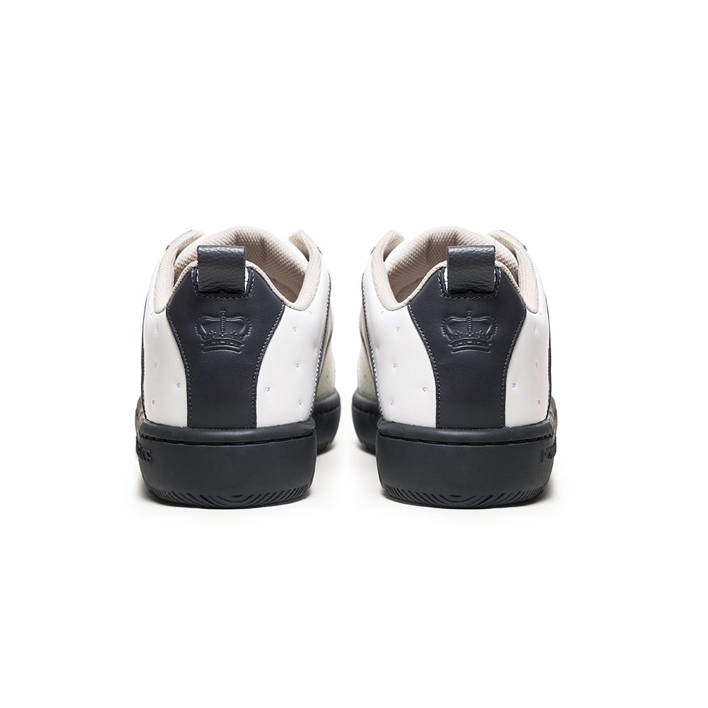 Men's Icon 2.0 White Gray Black Logo Leather Sneakers