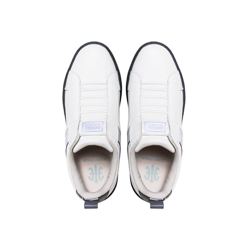 Men's Icon 2.0 White Gray Black Logo Leather Sneakers
